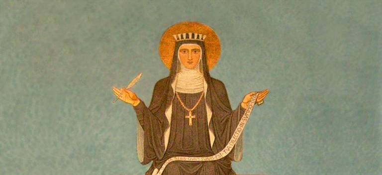 Hildegard von Bingen, Gesundheitszentrum, Aderlass, Massage, Fußreflexzonen, Ernährung, Dinkelbrot, Brotbacken, Kräutergarten